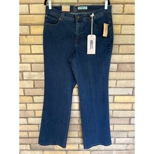 Charter Club Woman Curvy Bootcut Jeans Cobalt Blue Tummy Slimming Size 14W Short